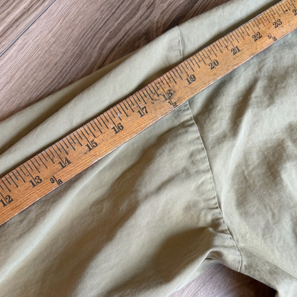 Wayf Libby Shirt Dress Khaki Tan Bloomingdale’s Cotton Lyocell Long Sleeve MED - Picture 9 of 11